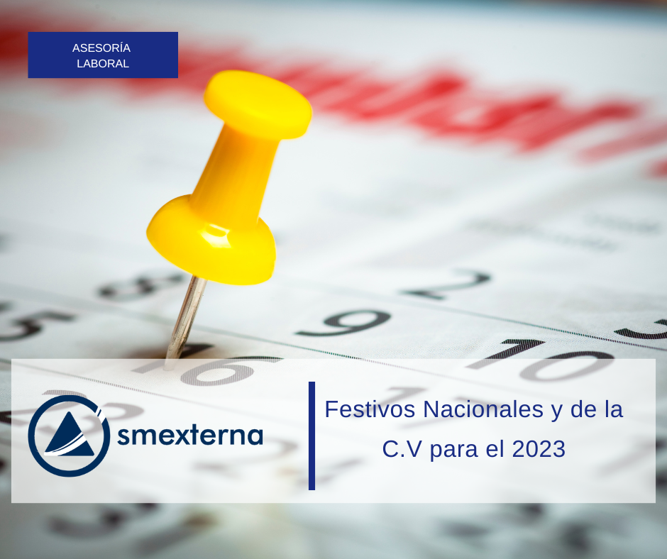 Festivos Nacionales y de la Comunidad Valenciana 2023.