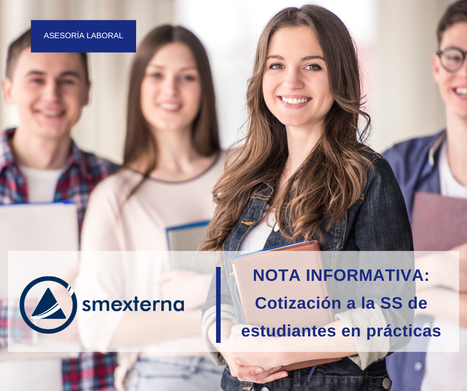 Nota informativa: Cotización a la SS de estudiantes en prácticas.