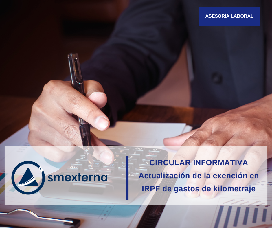 Actualización de la exensión en IRPF de gastos de kilometraje.